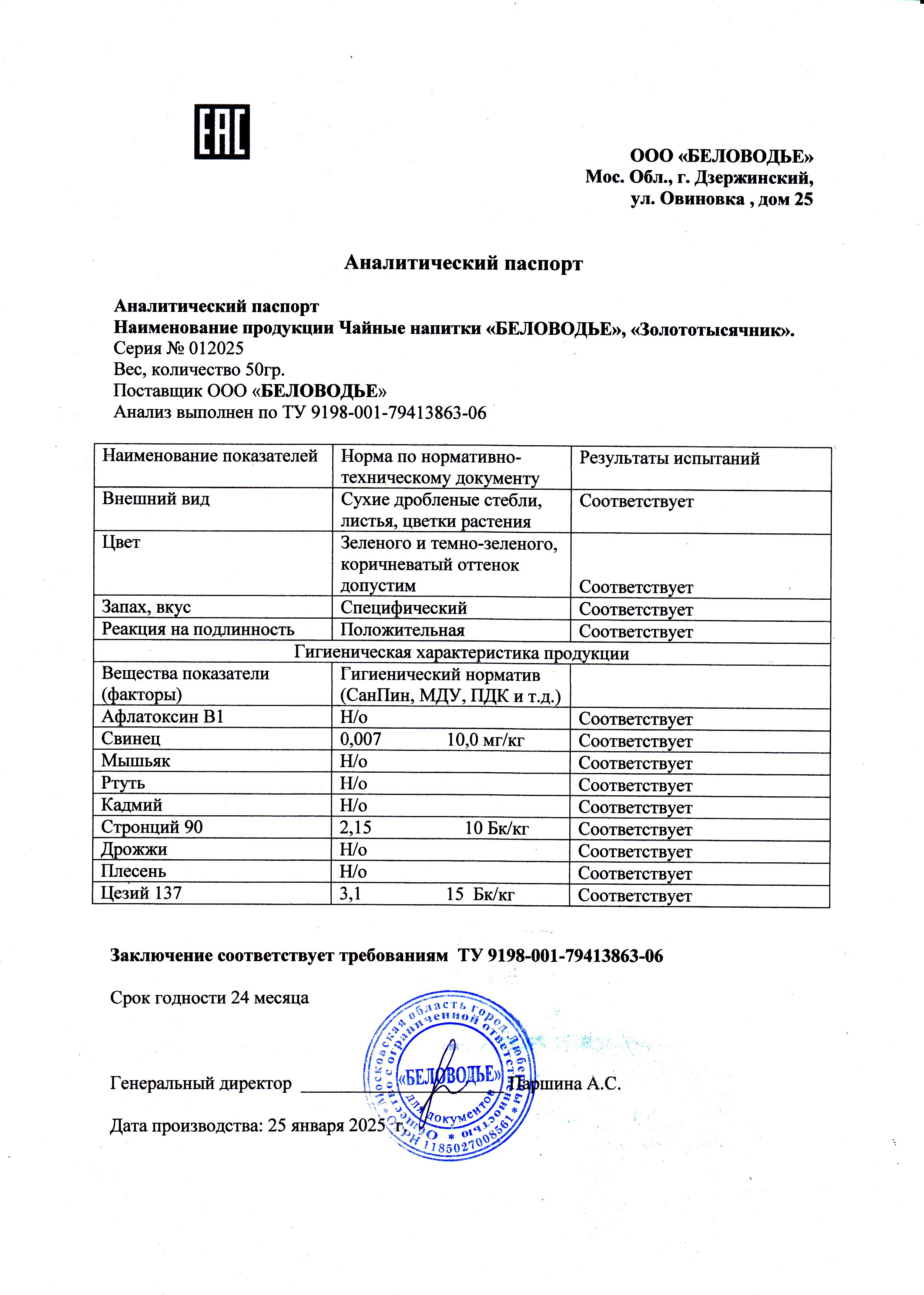 Паспорт №012025